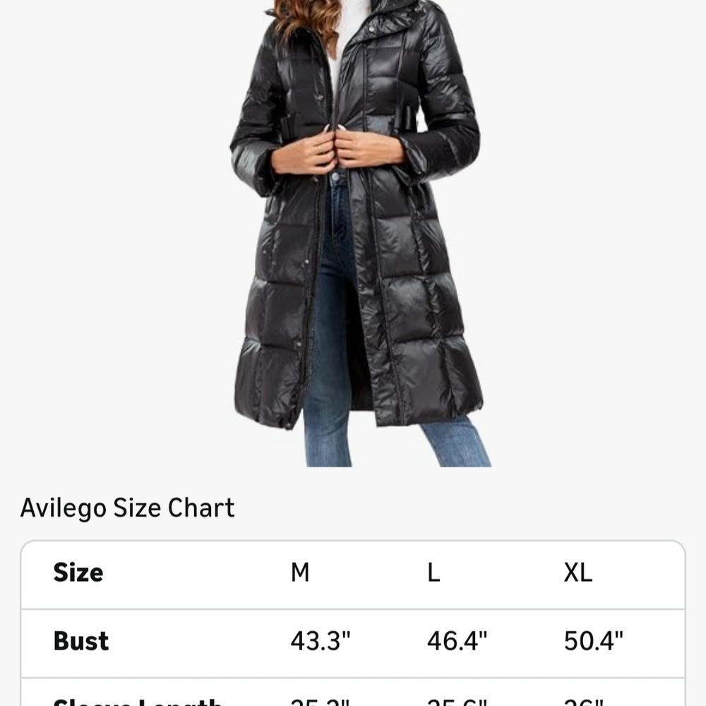 Ducksdown Filling Shiny Black Puffer Coat NWT - Picture 3 of 9